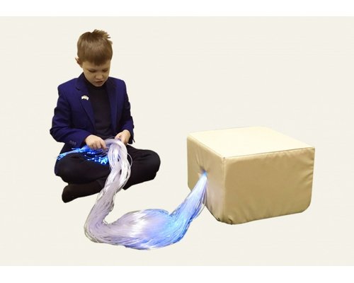 Мягкий кубик с пучком  волокон-100 (кол-во волокон 100 шт)