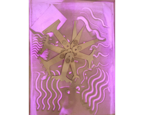 Набор инструментов для песочной анимации 9 штук (фанера)