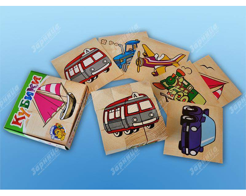 Набор кубиков "Сложи рисунок: транспорт"