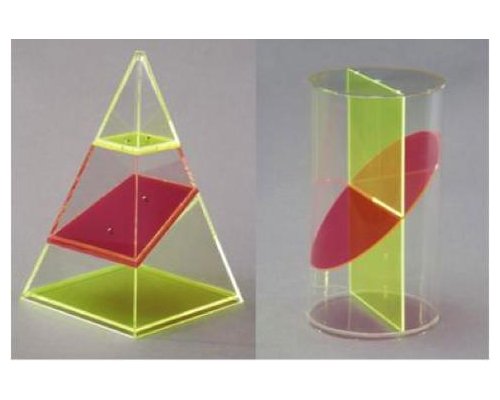 Набор прозрачных геометрических тел с сечением разборный большой