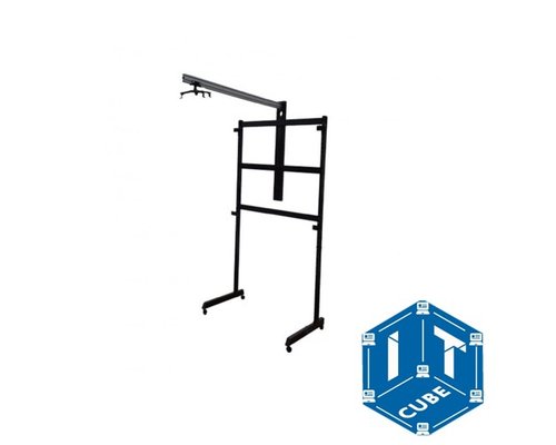 Напольная мобильная стойка для интерактивных досок с площадкой для крепления проекторов к стойке