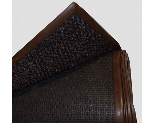 Нескользящее покрытие с ворсом (12 кв.м) темно-коричневый в канте 3х4 м