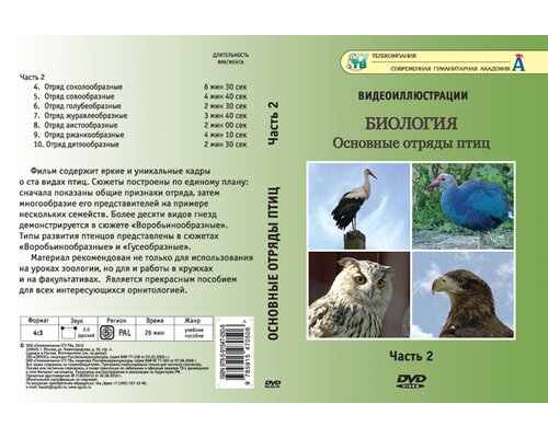 Основные отряды птиц (2 части) (Видеодемонстрации)