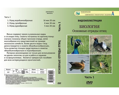 Основные отряды птиц (2 части) (Видеодемонстрации)