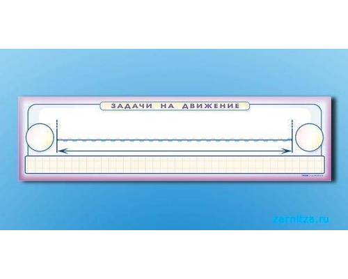 Панно (демонстрационное) магнитно-маркерное "Задачи на движение" + комплект тематических магнитов КМ-2