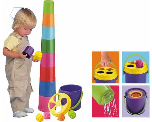 Пирамидка матрешка из ведер