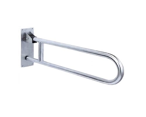 Поручень откидной с бумагодержателем, нержавеющая  полированная  сталь