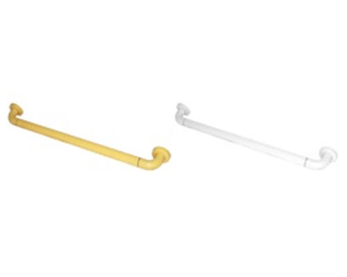 Поручень прямой с антибактериальным покрытием, сталь с нейлоновым антибактериальным покрытием. Ребристая нескользящая