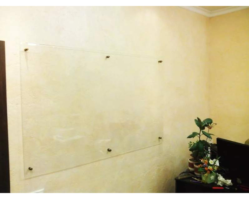 Прозрачная стекло-маркерная доска с внутренними креплениями Askell Krystal