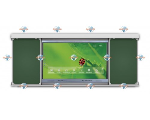 Раздвижная рельсовая система досок + встроенная интерактивная панель 65" EdFlat 4K ED65I