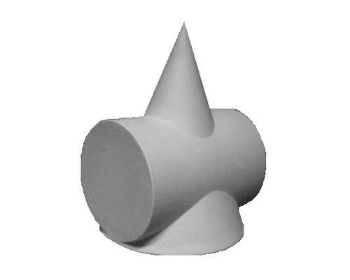 Сечение конуса с цилиндром