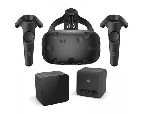 Шлем виртуальной реальности с базовьши станциями и контроллерами в комплекте