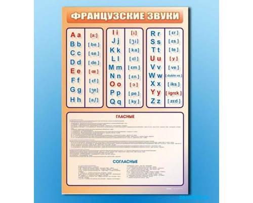Стенд "Французский алфавит с транскрипцией"