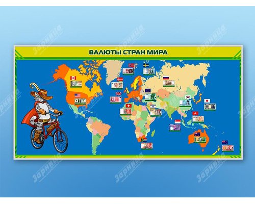 Стенд информационный "Валюты стран мира"