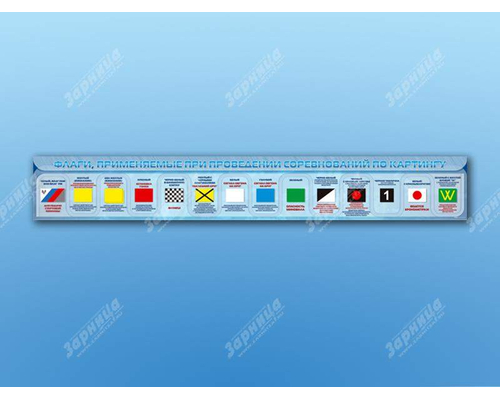 Стенд-лента "Флаги, применяемые при проведении соревнований по картингу"