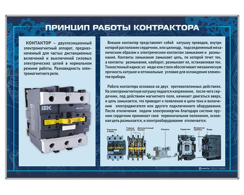 Стенд "Принцип работы контактора"