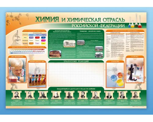 Стенд-уголок "Химия и химическая отрасль Российской Федерации"
