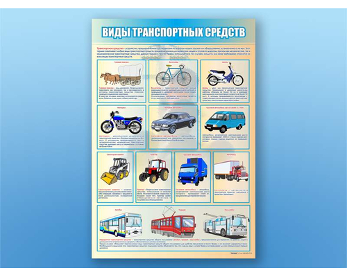 Стенд "Виды транспортных средств"