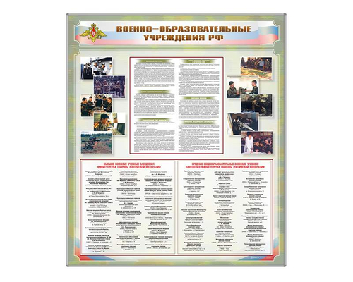 Стенд "Военные образовательные учреждения Российской Федерации"