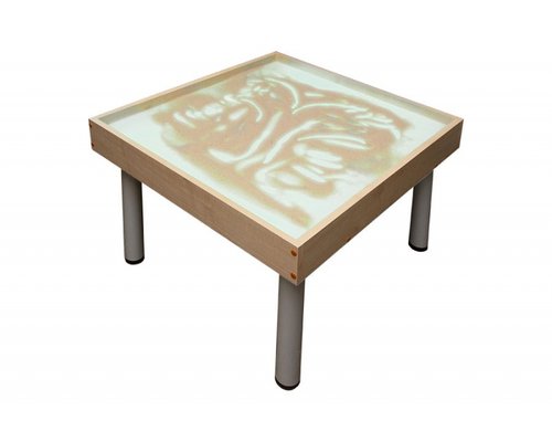 Столик на ножках для рисования песком РАДУГА. Подсветка белая.