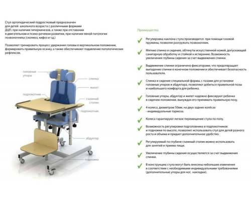 СТУЛ ОРТОПЕДИЧЕСКИЙ ПОДРОСТКОВЫЙ СН-37.01.03