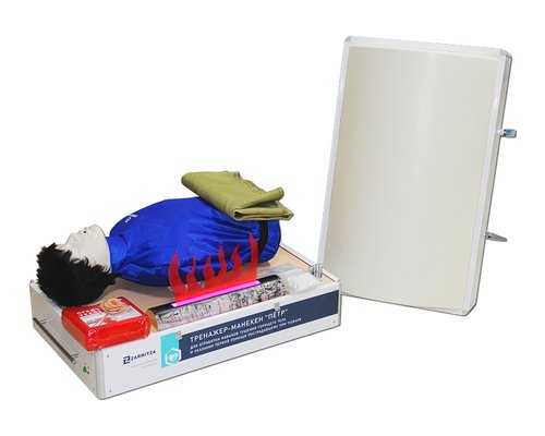 Тренажер-манекен "Пётр" для отработки навыков тушения горящего тела и оказания первой помощи пострадавшему при пожаре (со светозвуковым индикатором)