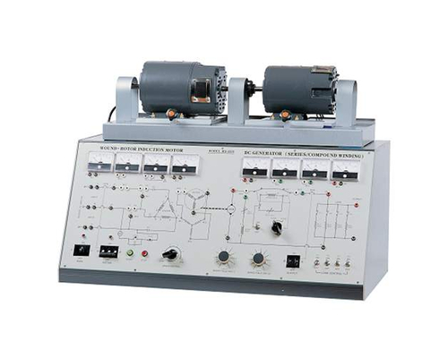 Учебный тренажёр "Асинхронный двигатель с фазным ротором и шунтовый/компаундный  генератор постоянного тока"