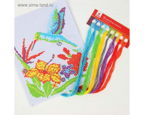 Вышивка крестиком "Колибри", 25*20 см