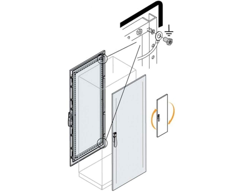 Дверь глухая HxW 1400х400 мм