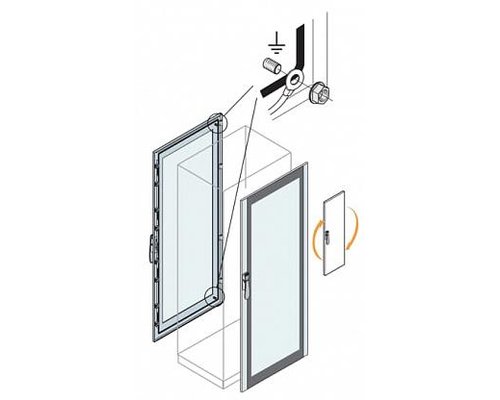Дверь со стеклом 1600x800мм ВхШ