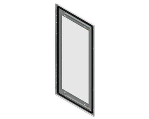 Дверь со стеклом 500x400мм нержавеющая сталь