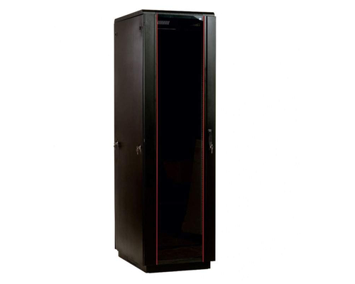 Шкаф телекоммуникационный напольный 33U (600х600) дверь стекло черный