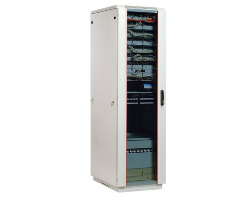 Шкаф телекоммуникационный напольный 47U (600х600) дверь стекло