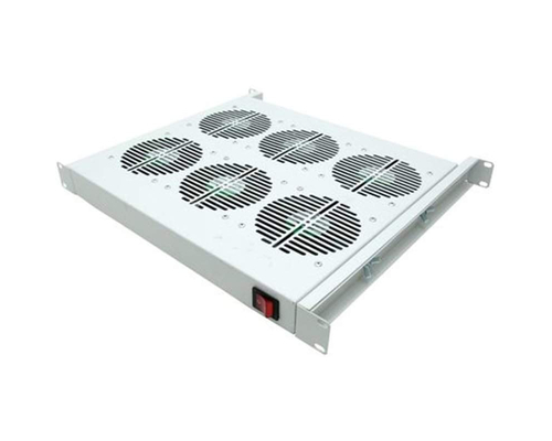 19дюйм Вентиляторный модуль, 6 вентиляторов с термостатом RAL 9005