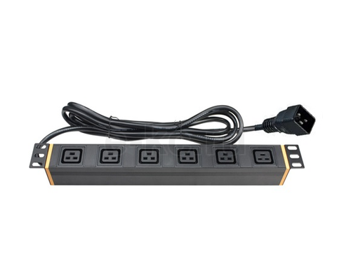 Блок распределения питания для 19дюйм шкафов, 16A 8 Х Schuko, индикатортока, вх. разъём Schuko