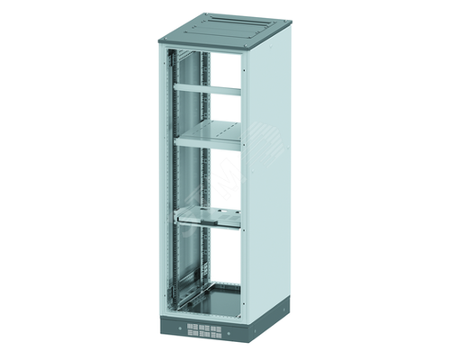 Шкаф напольный 42U 600х1000мм без дверей в комплекте перфорированый цоколь с щеточным вводом/крыша не укомплектована