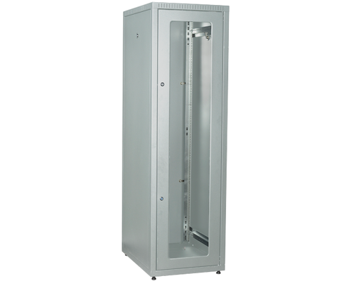 Шкаф LINEA E 33U 600х800мм двери 2шт стекло и металл черный