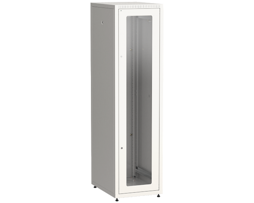 Шкаф LINEA E 42U 600х800мм двери 2шт перфорирова  ная и металл черный