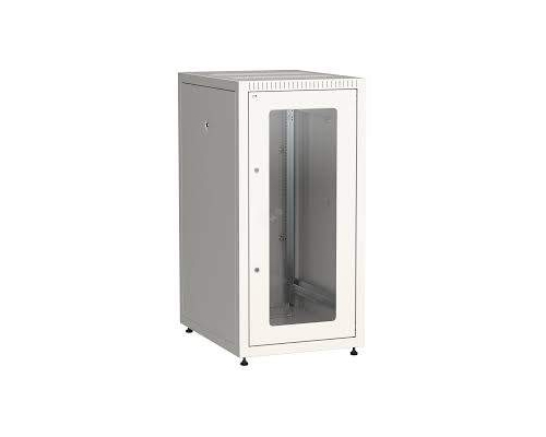 Шкаф LINEA E 47U 600х800мм двери 2шт стекло и металл серый