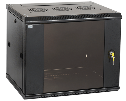 Шкаф LINEA W 6U 600x450 мм дверь перфорированная RAL9005