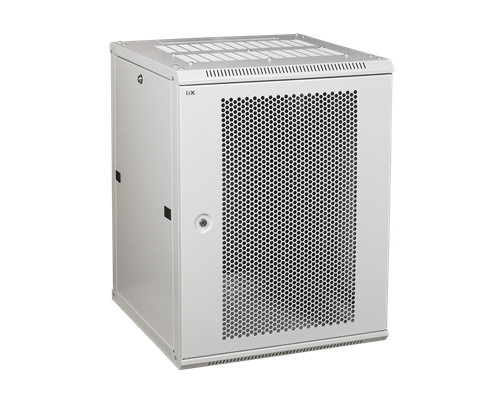 Шкаф LINEA W 9U 600x450 мм дверь перфорированная RAL9005