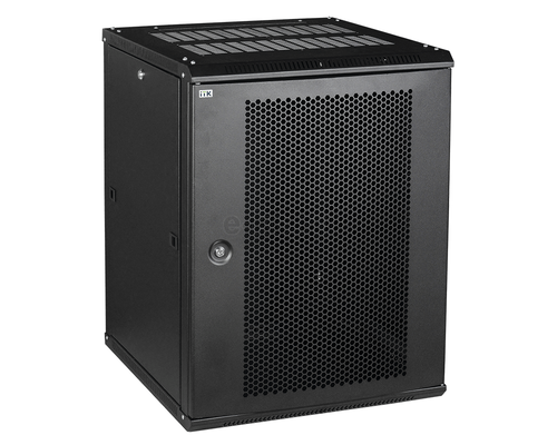 Шкаф LINEA W 9U 600x600 мм дверь перфорированная RAL9005