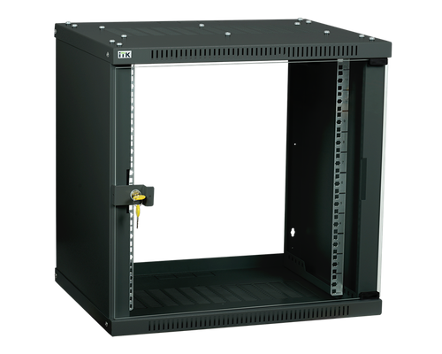 Шкаф LINEA WE 15U 600x600мм дверь стекло черный