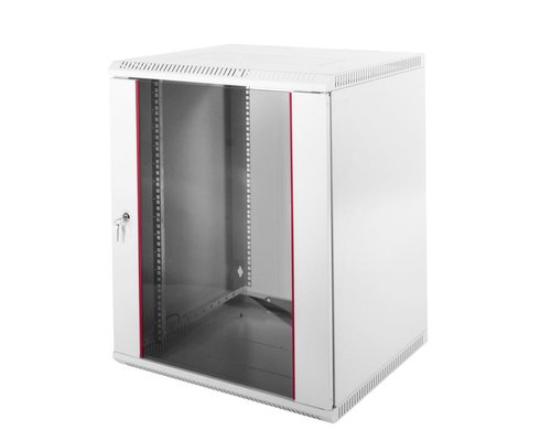 Шкаф LINEA WE 18U 600x650мм дверь стекло серый