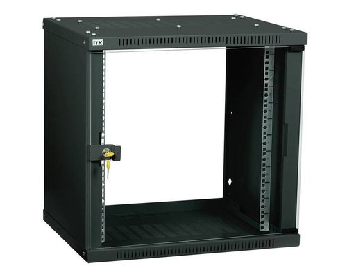 Шкаф LINEA WE 6U 550x350мм дверь стекло черный