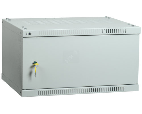 Шкаф LINEA WE 6U 600x450мм дверь металл серый