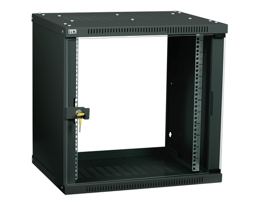 Шкаф LINEA WE 6U 600x450мм дверь стекло черный