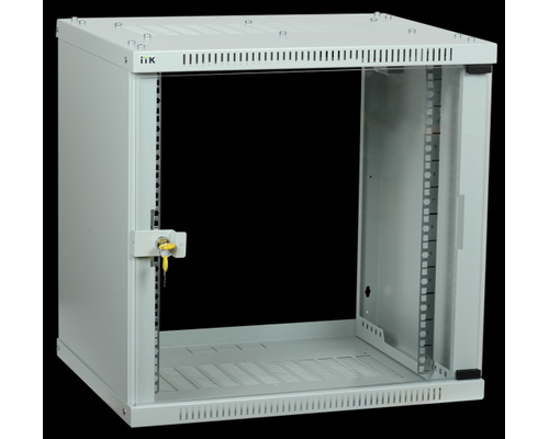 Шкаф LINEA WE 6U 600x450мм дверь стекло серый