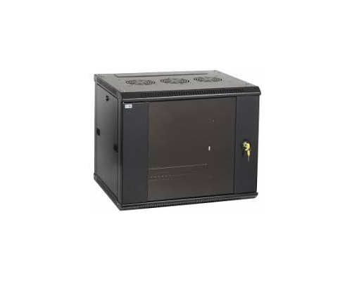 Шкаф LINEA WE 9U 600x450мм дверь стекло серый