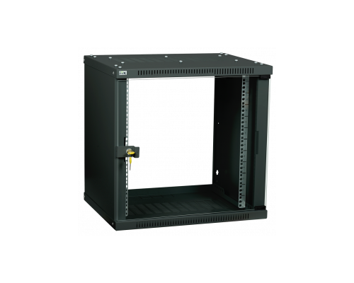 Шкаф LINEA WE 9U 600x600мм дверь стекло черный